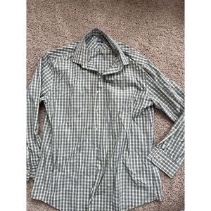 DKNY Small plaid check Button down shirt 16 1/2